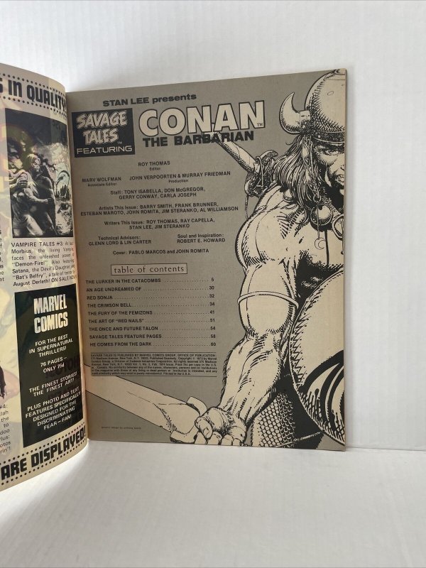 Savage Tales Featuring Conan   #3 Marvel Magazine