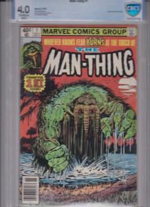 MAN-THING #1 CBCS 4.0 OW/W  1979  ORIGIN RETOLD