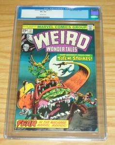 Weird Wonder Tales #13 CGC 8.5 bronze age marvel comics - totem pole cover 1975