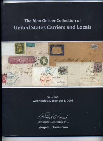 Siegel Rare Stamp sale of Carriers and Locals