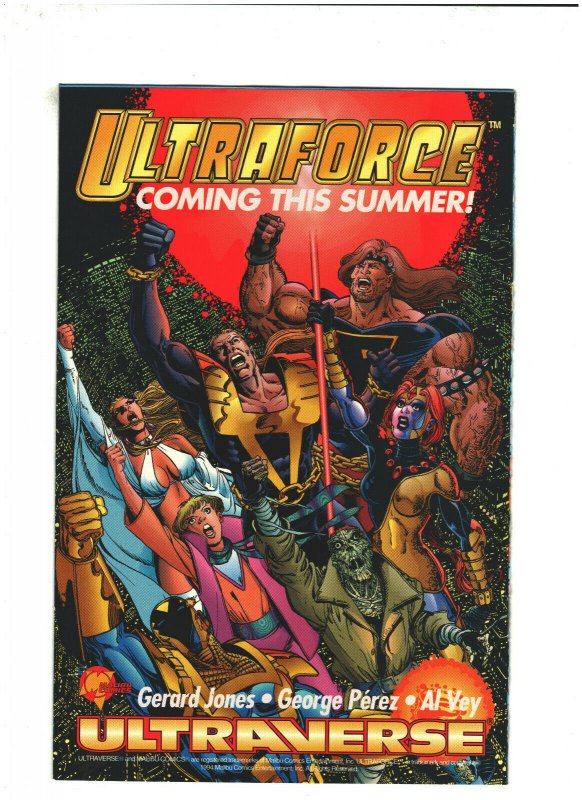 Prime #1/2 VF+ 8.5 Malibu Press Ultraverse Wizard Exclusice w/COA