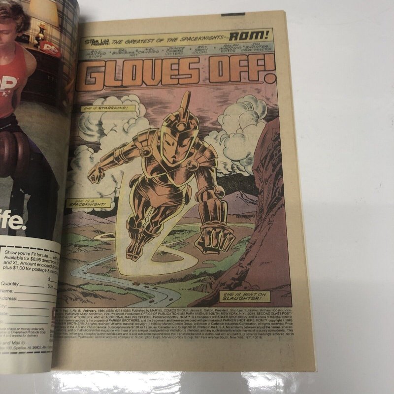 Rom (1982) # 51 (VF/NM) Canadian Price Variant • Bill Mantlo • Marvel Universe