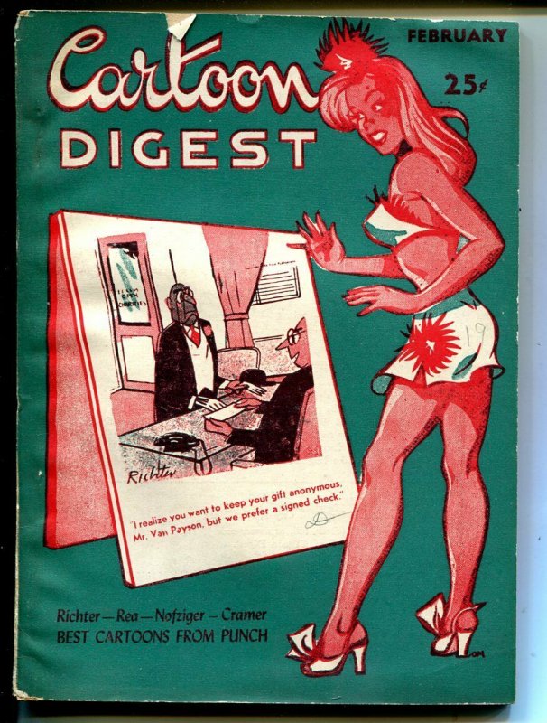 Cartoon Digest 2/1946-full page cartoons-artist bios-spicy art-VG/FN 