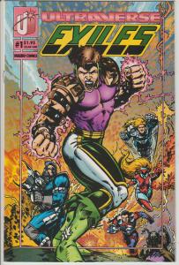 ULTRAVERSE EXILES #1 - MALIBU COMICS, BAGGED & BOARDED