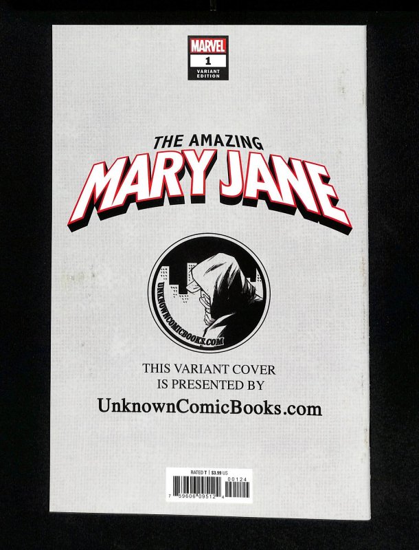 Amazing Mary Jane #1 Unknown Comics Anacleto Variant