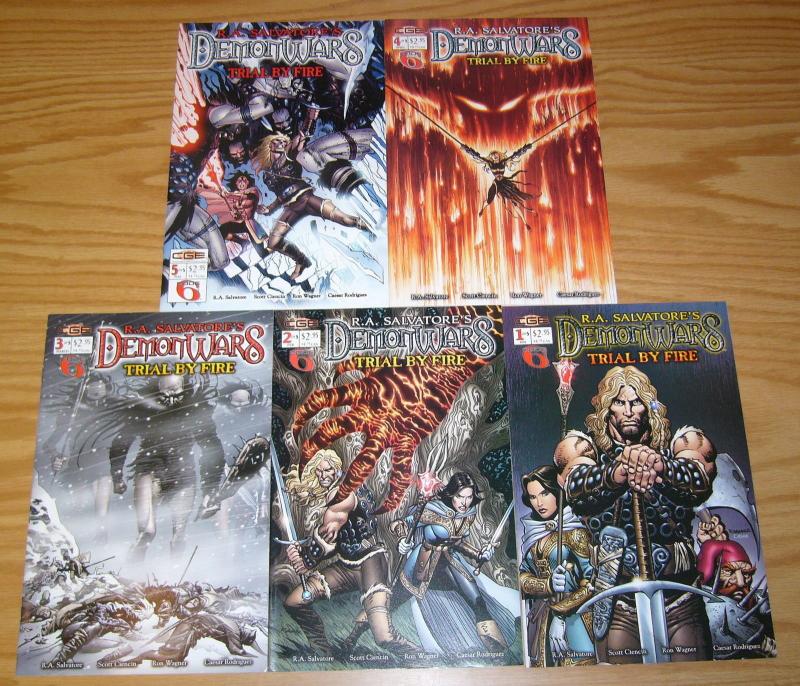 R.A. Salvatore's DemonWars: Trial By Fire #1-5 VF/NM complete series crossgen 