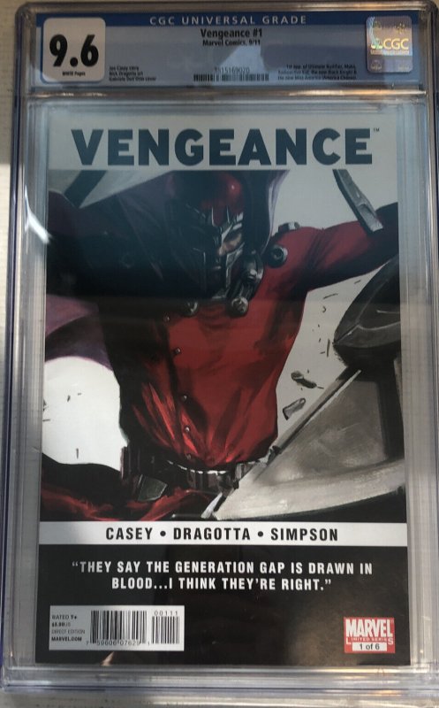 Vengeance (2011) # 1 (CGC 9.6) | 1st App Miss America ~ Joe Casey Story