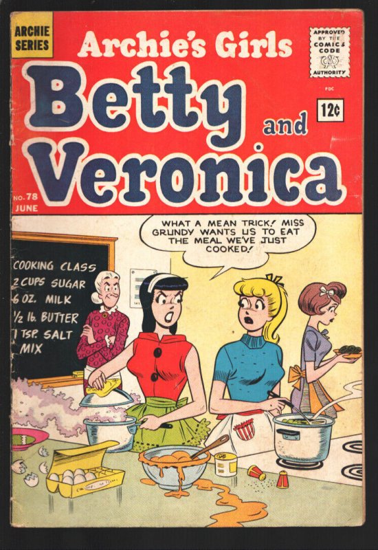 Archie's Girls Betty and Veronica #78 1962-Headlight cover-spicy poses-VG