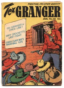 Tex Granger #20 1949- Davy Crockett- Western VG-