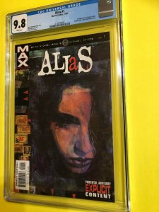 ALIAS #1 CGC 9.8 WHITE 11/01 MARVEL / 1'st APP. JESSICA JONES DIRECT EDI...