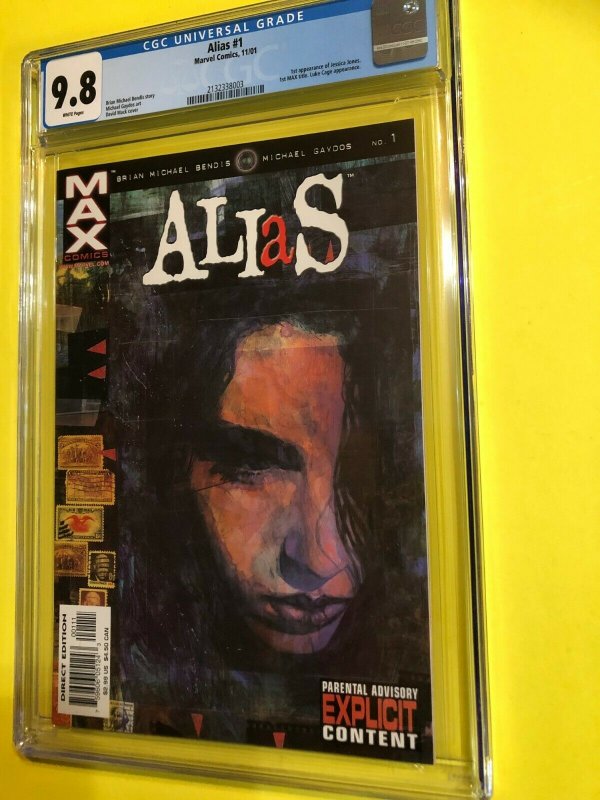 ALIAS #1 CGC 9.8 WHITE 11/01 MARVEL / 1'st APP. JESSICA JONES DIRECT EDITION