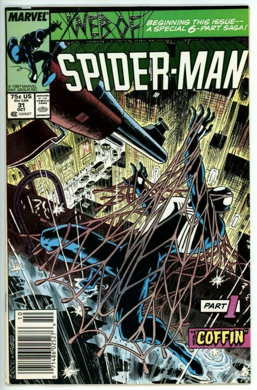 Web of Spider Man #31 (1985) - 7.0 FN/VF *Part 1 Death of Kraven Story Newsstand