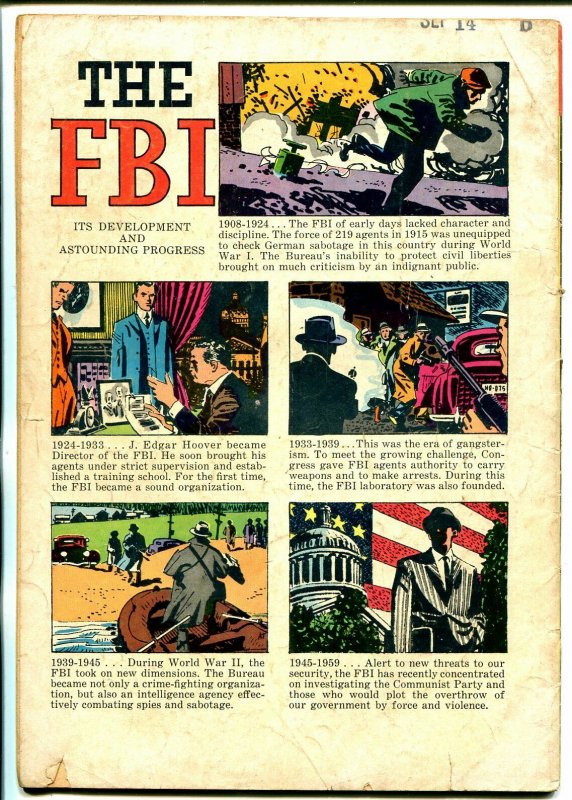 FBI Story-Four Color Comics #1069 1959-Dell-James Stewart-Alex Toth-G