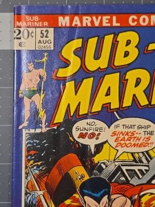 Sub-Mariner #52 -Namor Vs Sunfire (Marvel Comics AUG-1972)