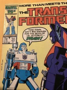 THE TRANSFORMERS #20 : Marvel 9/86 VF- Off White Pages;