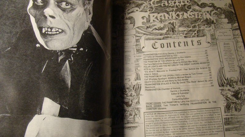 CASTLE OF FRANKENSTEIN 34 *NICE COPY* PHANTOM OPERA FRANKENSTEIN FAMOUS MONSTERS