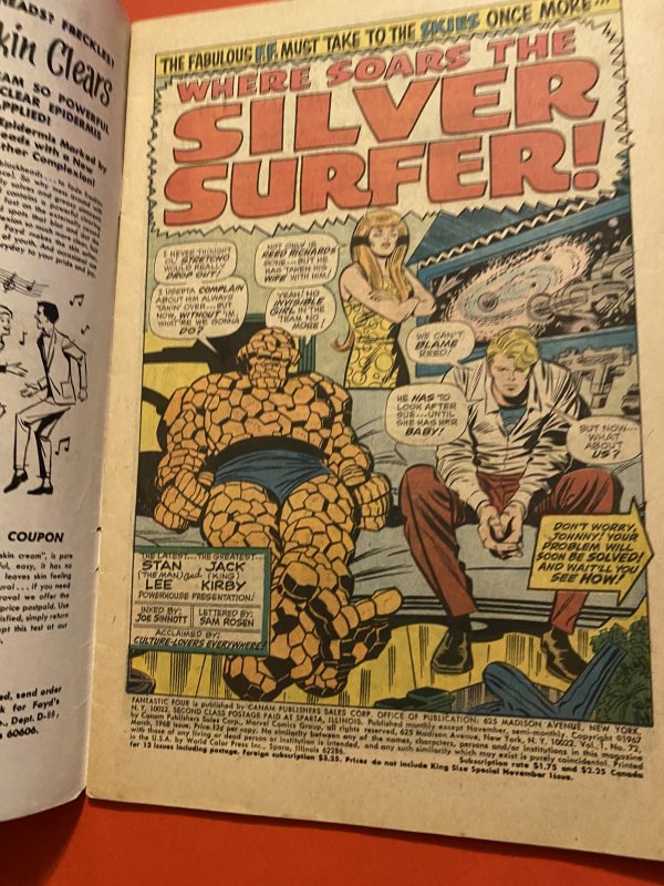 Fantastic Four #72 (1968) Silver Surfer