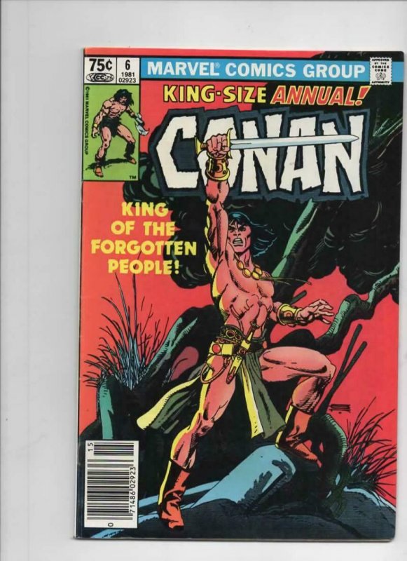 CONAN the BARBARIAN #6 Annual, FN+, Robert Howard, Gil Kane, 1981 more in store 