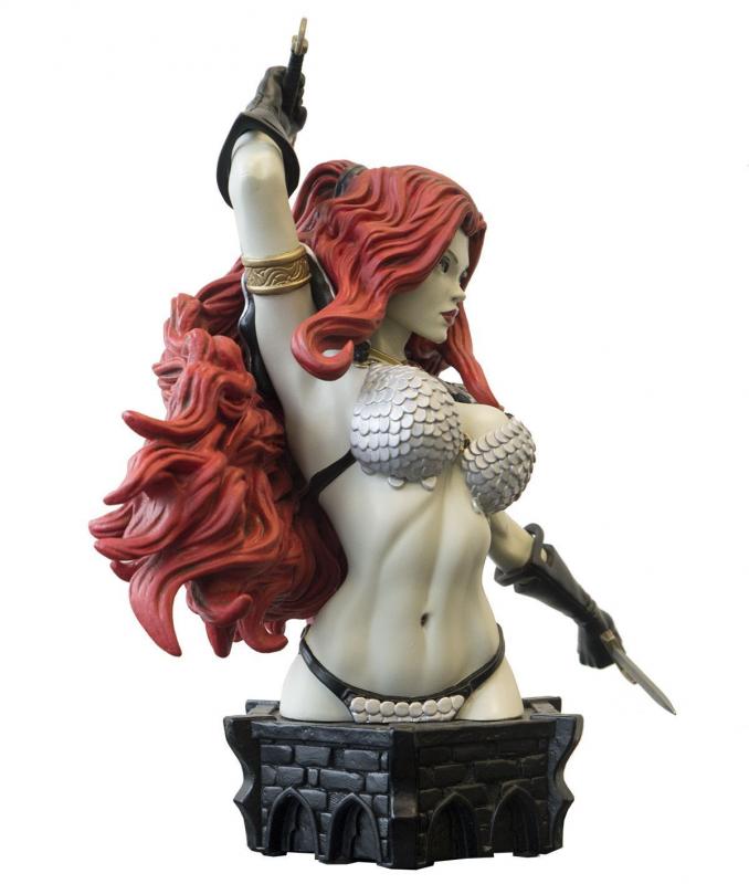 Women Of Dynamite Red Sonja Bust by Adams B&W Variant Ltd Edition #195/299 New!