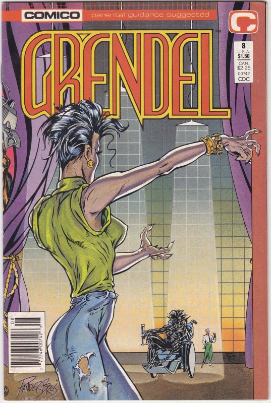 Grendel (2nd Series) #8 (Newsstand) FN ; COMICO | Matt Wagner Wheelchair Cover