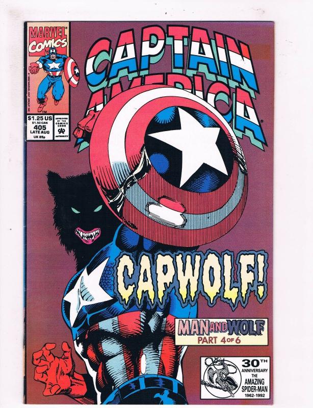 Captain America #405 VF/NM 1st Print Marvel Comic Book Avengers Thor Hulk DE2