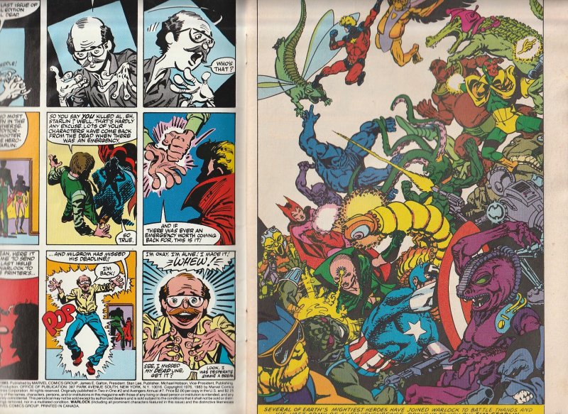 Warlock Special Edition # 6  Thanos, Avengers, Spiderman, The Thing !!