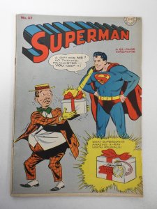 Superman #37 (1945) VG+ Condition pencil fc