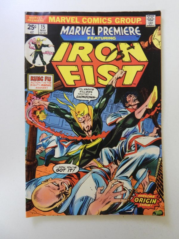 Marvel Premiere #15 (1974) 1st appearance of Iron Fist VG+ condition MVS intact