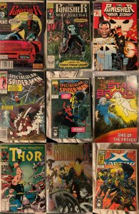 Lot of 9 Comics (See Description) Punisher, Spider Man, The Star Brand, Thor,...