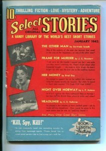 SELECT STORIES-#1-JAN 1942-PULP FICTION-SOUTHERN STATES PEDIGREE-fn