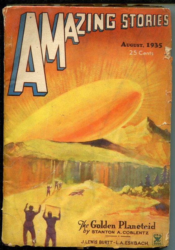 Amazing Stories Pulp August 1935- Rocket cover- Coblentz G