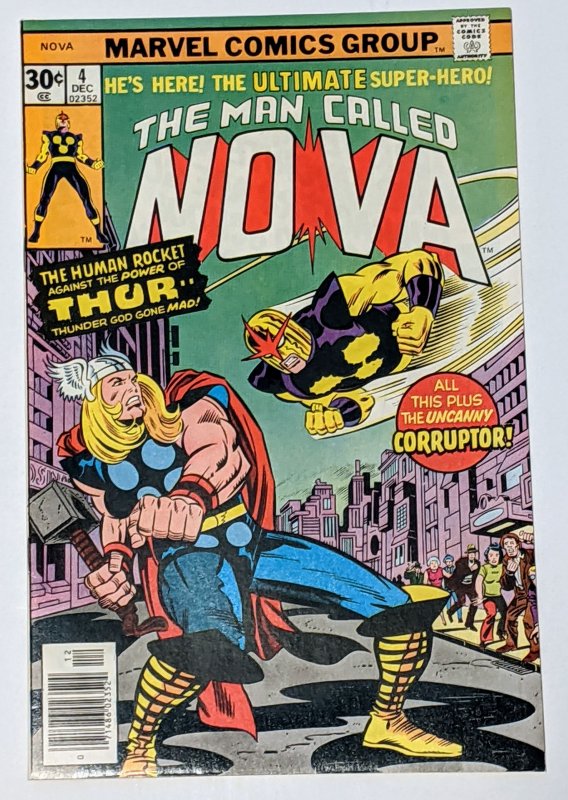 Nova #4 (Dec 1976, Marvel) VF/NM 9.0 1st app the Corruptor, Thor appearance