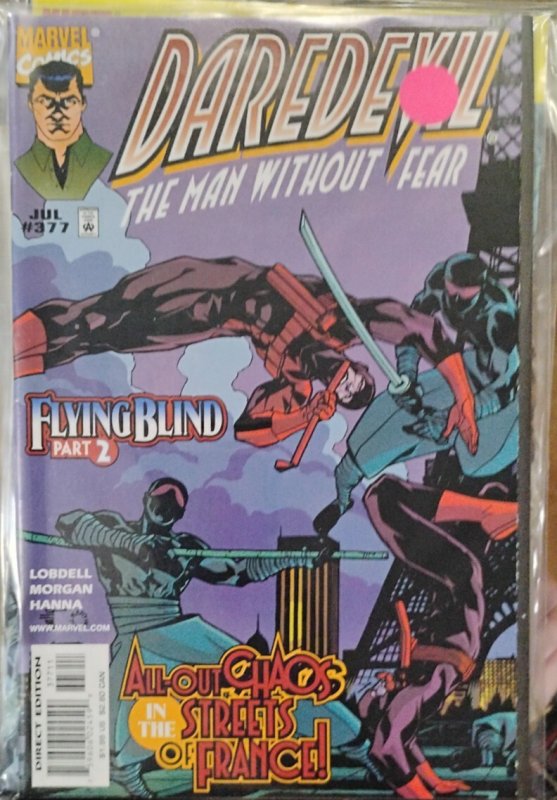 Daredevil # 377  1998  Marvel DISNEY flying blind pt 2 in france scarce LPR