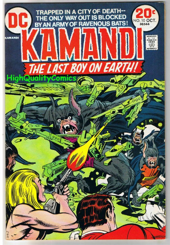 KAMANDI #10, FN+, Jack Kirby, Last Boy on Earth, 1972, more JK in store