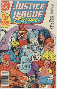 Justice League Europe #1 (1989) - 7.5 VF- *Newsstand*