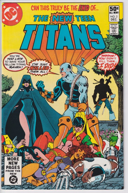 NEW TEEN TITANS #2 (Dec 1980) Beautiful NM 9.4 off white to white!