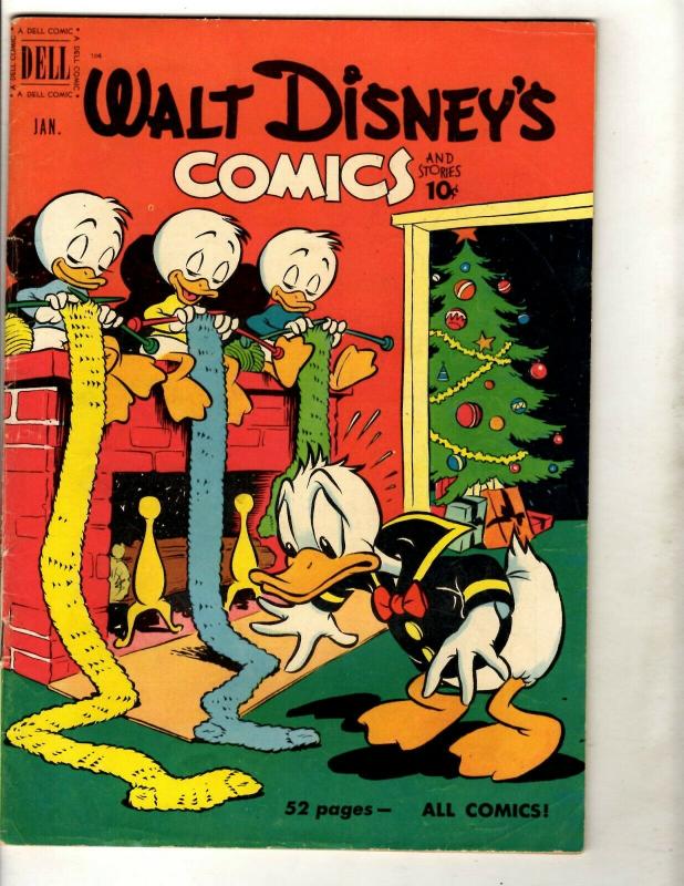 6 Walt Disney's Comics & Stories Dell Comic Books # 115 120 121 124 125 126 JK4 