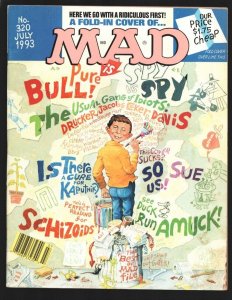 Mad Magazine #320 7/1993-Buy This Issue Schmuck fold-in cover-Spy vs Spy-Se...