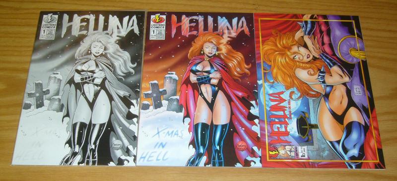 Hellina: X-Mas in Hell #1 VF/NM one-shot comic + 1B + platinum vairant (154/600)