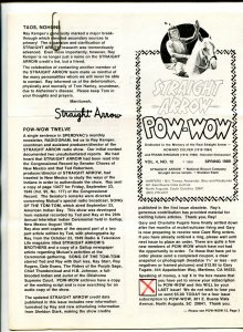 Straight Arrow Pow-Wow Vol. #4 #12 1989-- Western fanzine newsletter