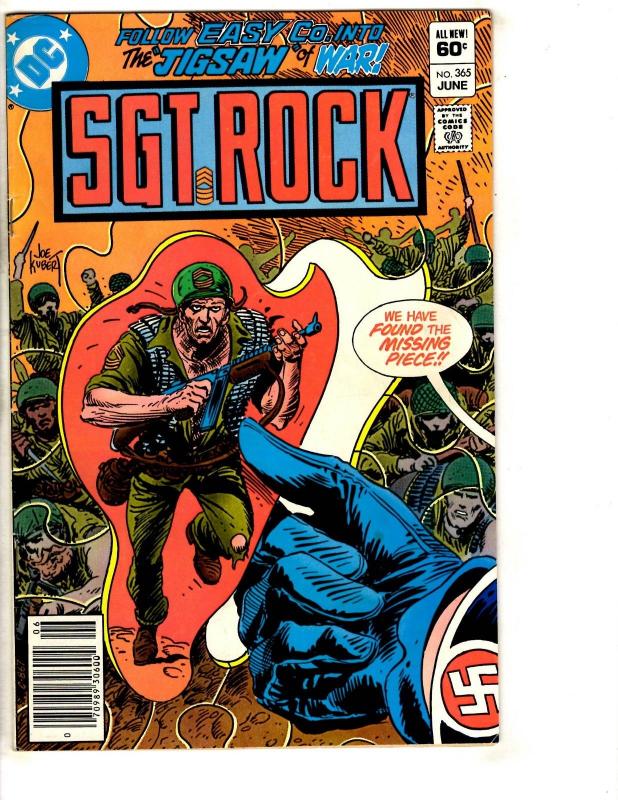 Lot Of 5 Sgt. Rock DC Comic Books # 362 363 364 365 369 Army Navy Marines TP5