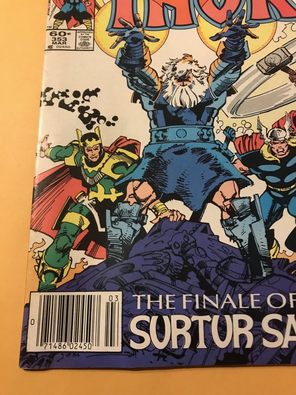 THE MIGHTY THOR #353 : Marvel 3/85 Fn/VF; Walt Simonson, Odin, Loki