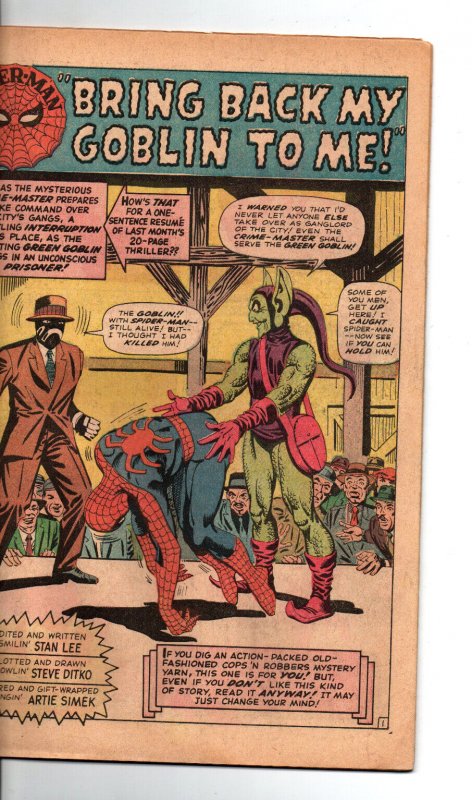 Amazing Spider-Man #27 - 2nd Crime Master - Green Goblin - Ditko - 1965 - GD/VG