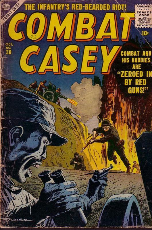 COMBAT CASEY #30 ATLAS WAR HERO SERIES 1956 LATE ISSUE G-