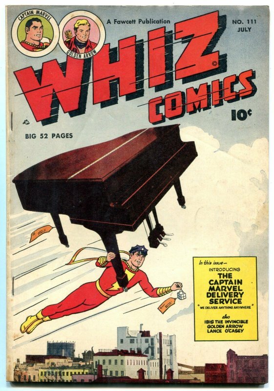 WHIZ COMICS #111 1949-CAPT MARVEL-GOLDEN ARROW-IBIS FN