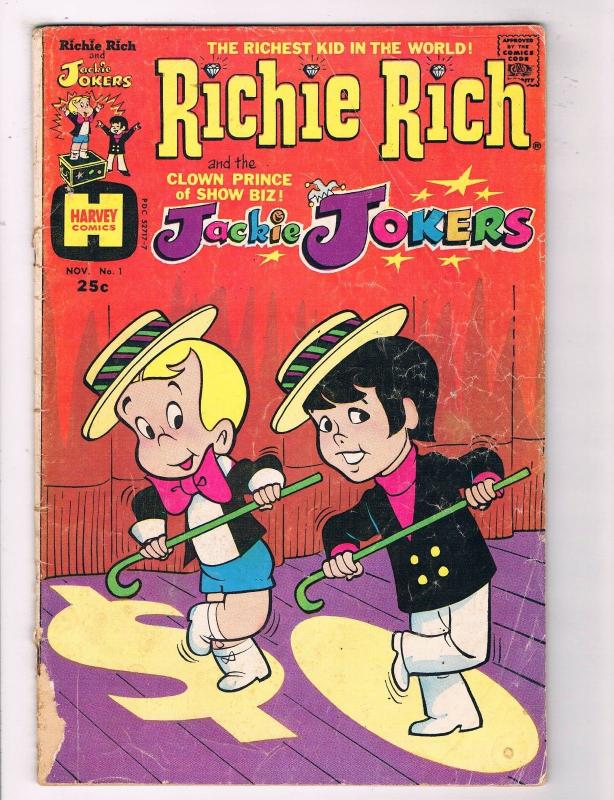 Richie Rich & The Jackie Jokers #1 GD Harvey Comics Comic Book 1973 DE38 AD11