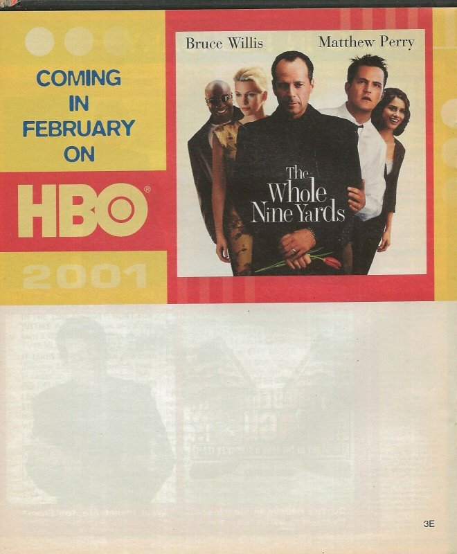 ORIGINAL Vintage Jan 2001 HBO Guide Magazine Any Given Sunday Whole Nine Yards