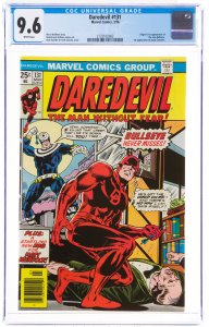 Daredevil #131 (Marvel, 1976) CGC NM+ 9.6 White pages. Origin and first appea...