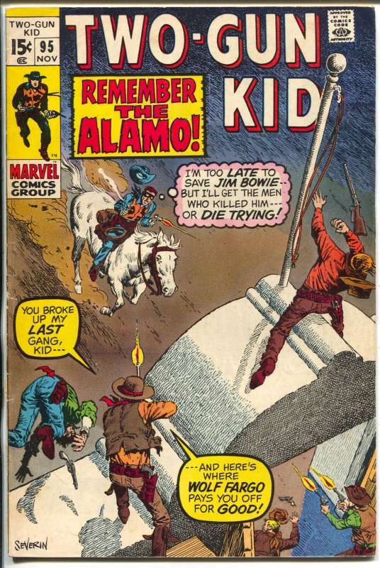 Two-Gun Kid  #95 1970-Marvel-Remember The Alamo-John Severin-Jim Bowie-VG-