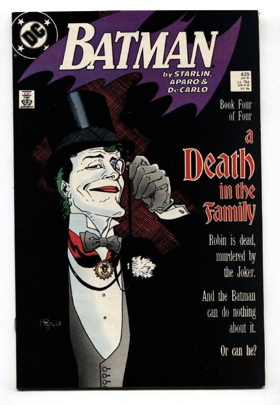 BATMAN #428 JOKER cover-comic book-1988 NM-